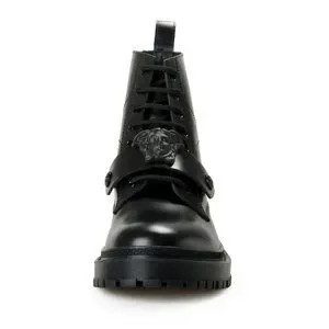 Versace | Shoes | Versace Mens Ultra Black Leather Medusa  display picture 3